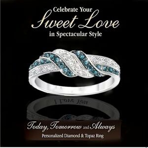 Rhinestone Wrap Knot Style Ring Size 7